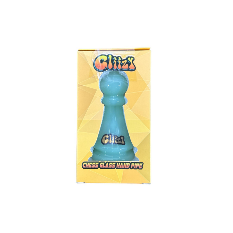 3.5 INCH GLIIZY CHESS GLASS HAND PIPE 1CT