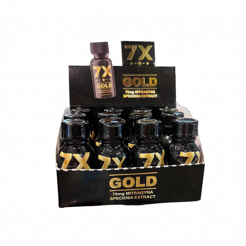 7X GOLD KRATOM SHOT 15ML 12CT/BOX
