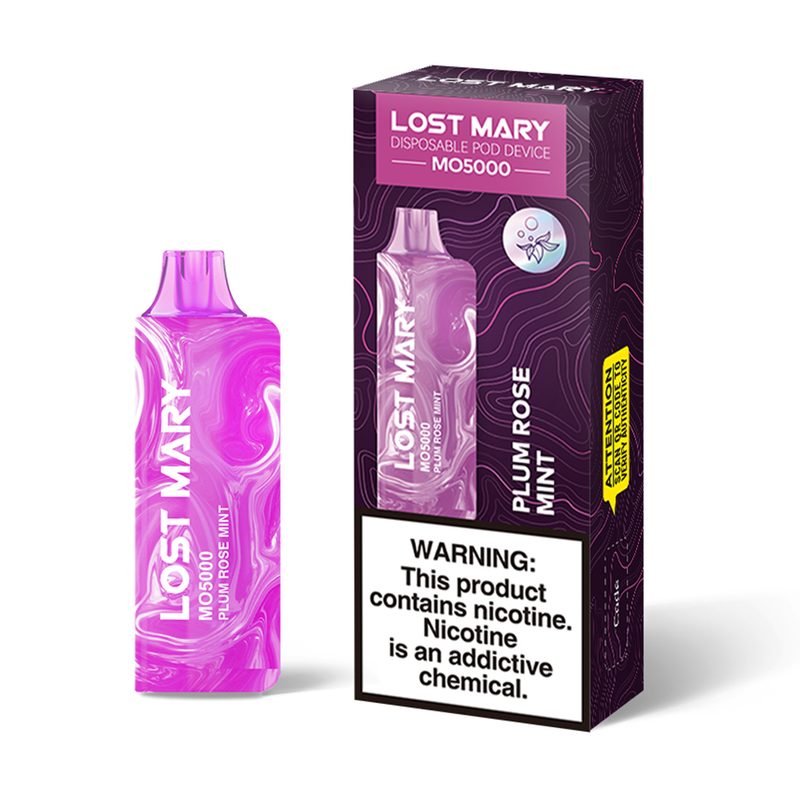 LOST MARY MO5000 RECHARGEABLE DISPOSABLE VAPE 5CT/DISPLAY