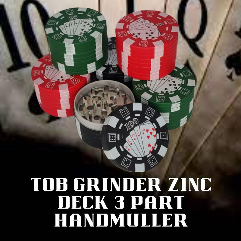 TOB GRINDER ZINC DECK 3 PART HANDMULLER 1CT