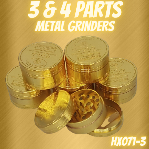 3 & 4 PARTS METAL GRINDERS HX071-3 1CT