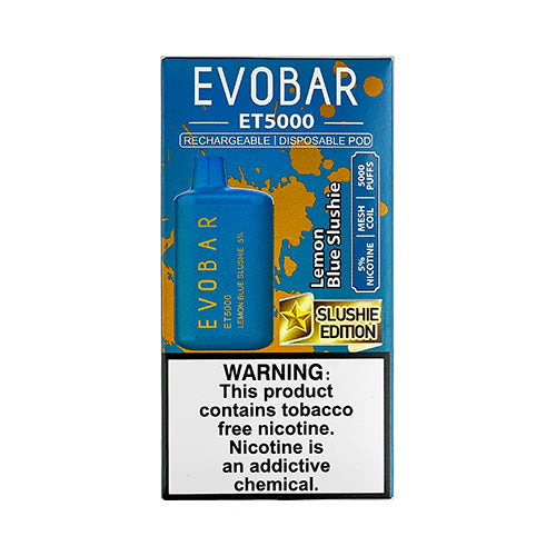 EVO BAR SLUSHIE EDITION 5000 PUFFS RECHARGEABLE DISPOSABLE VAPE 10CT/DISPLAY