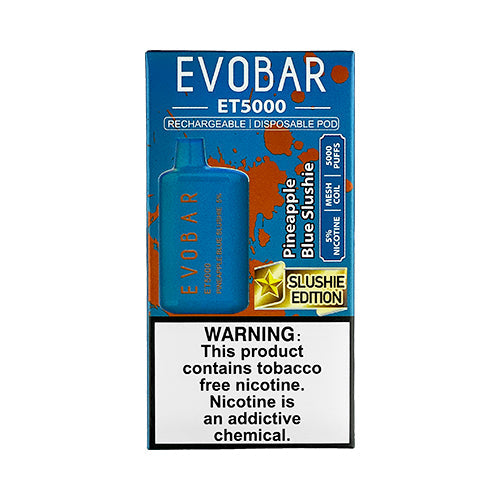EVO BAR SLUSHIE EDITION 5000 PUFFS RECHARGEABLE DISPOSABLE VAPE 10CT/DISPLAY
