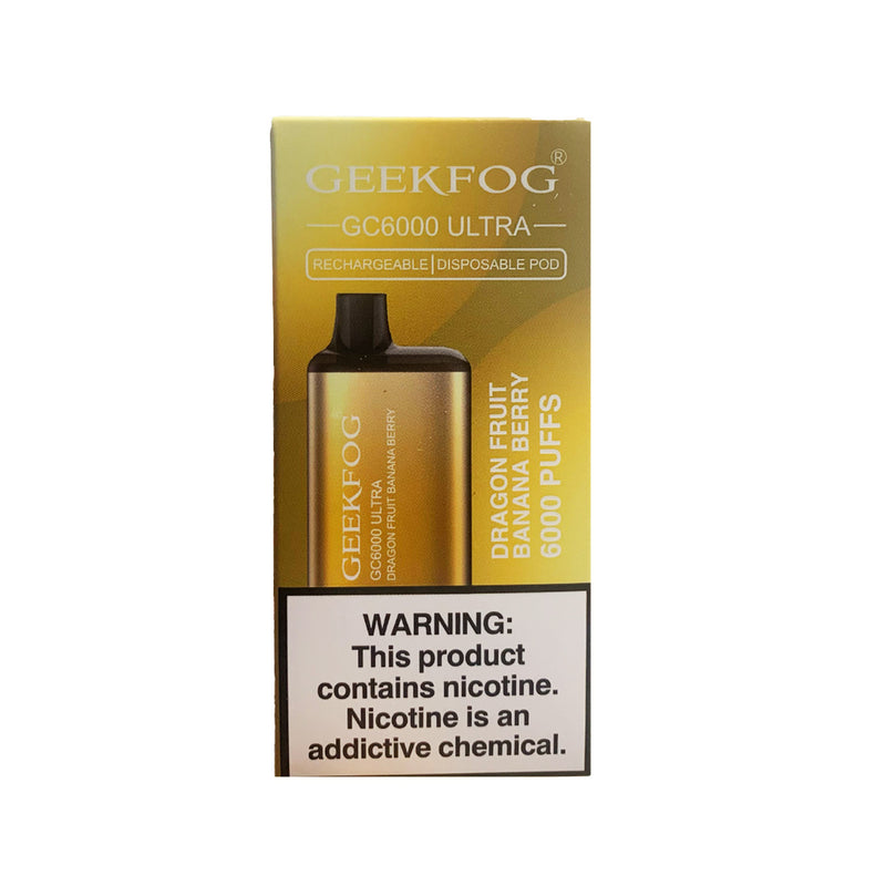 GEEKFOG 6000 PUFFS RECHARGEABLE DISPOSABLE VAPE 5CT/DISPLAY