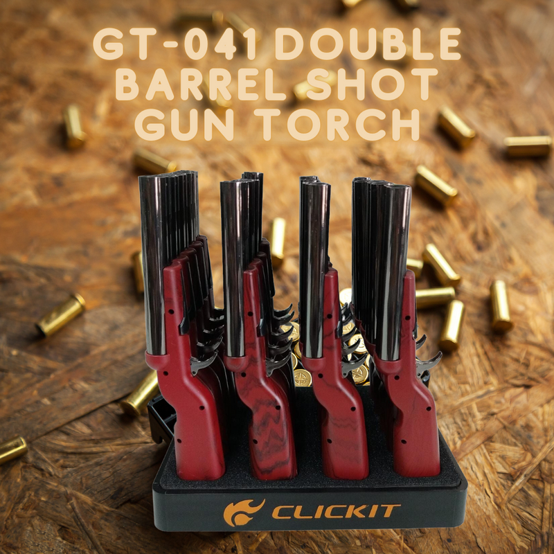 GT-041 DOUBLE BARREL SHOT GUN TORCH 20CT/DISPLAY