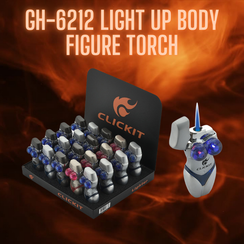 GH-6212 CLICKIT LIGHT UP BODY FIGURE TORCH 20CT/DISPLAY