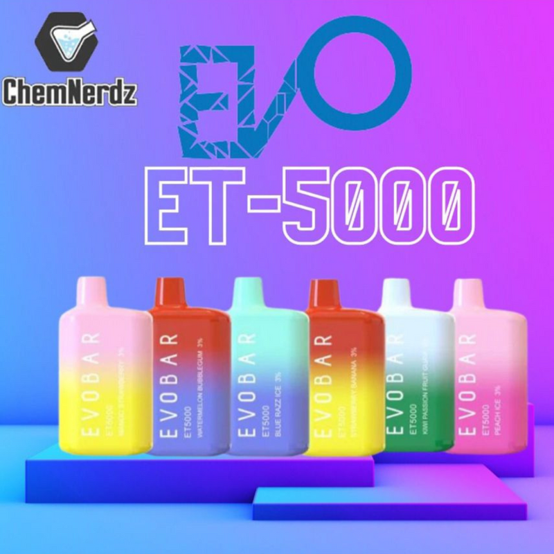 EVO BAR ET5000 RECHARGEABLE DISPOSABLE VAPE 10CT/DISPLAY