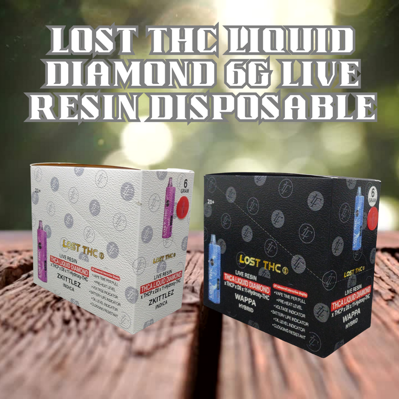 LOST THC LIQUID DIAMOND 6G LIVE RESIN DISPOSABLE 5CT/DISPLAY