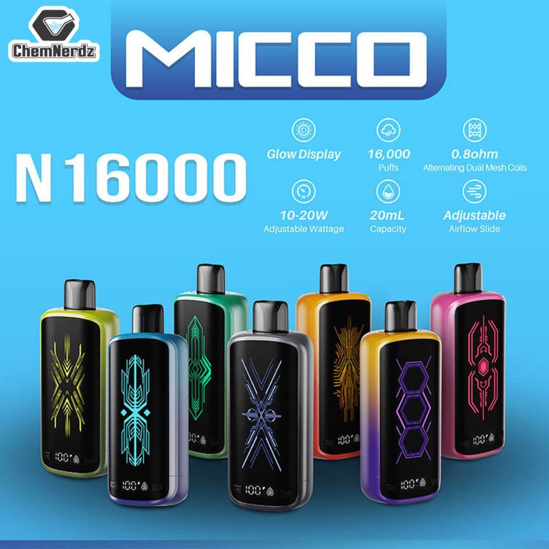 MICCO N16000 PUFF RECHARGEABLE DISPOSABLE 5CT/DISPLAY