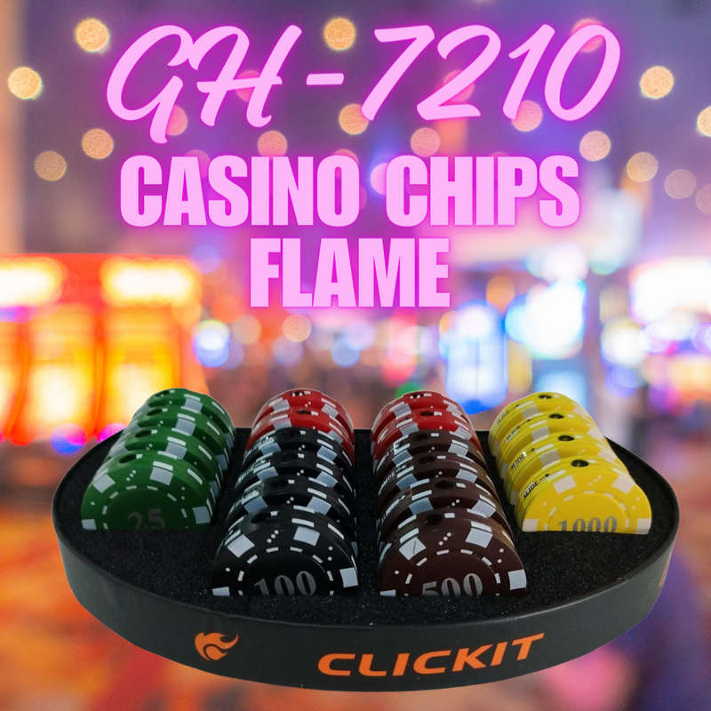 GH-7210 CLICKIT CASINO CHIPS FLAME 20CT/DISPLAY