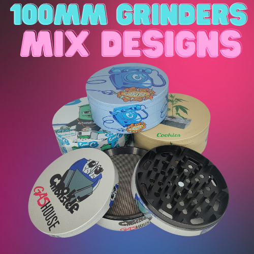 100MM GRINDERS MIX DESIGNS 1CT