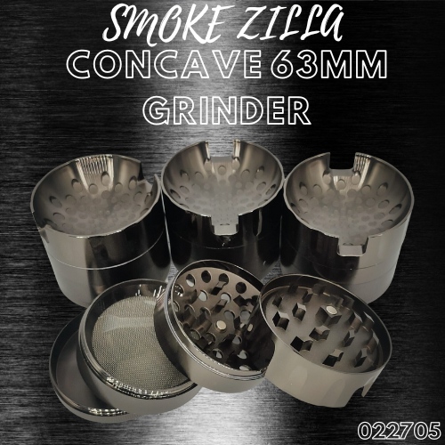 SMOKE ZILLA 022705 CONCAVE 63MM GRINDER 1CT