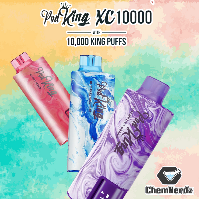 POD KING XC10000 RECHARGEABLE DISPOSABLE VAPE 5CT/DISPLAY