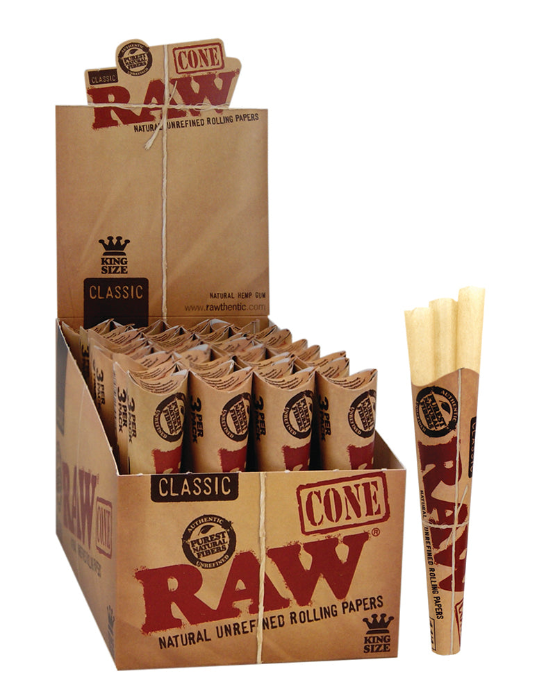 RAW KING SIZE CONES 3PCS/PACK