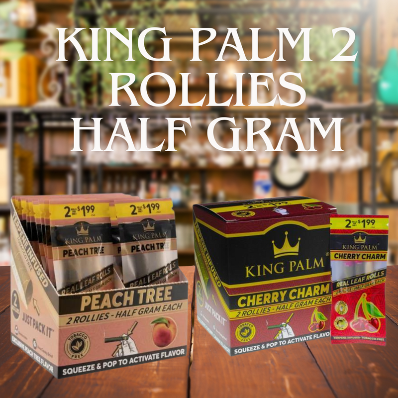 KING PALM 2 ROLLIES HALF GRAM 2CT/PK