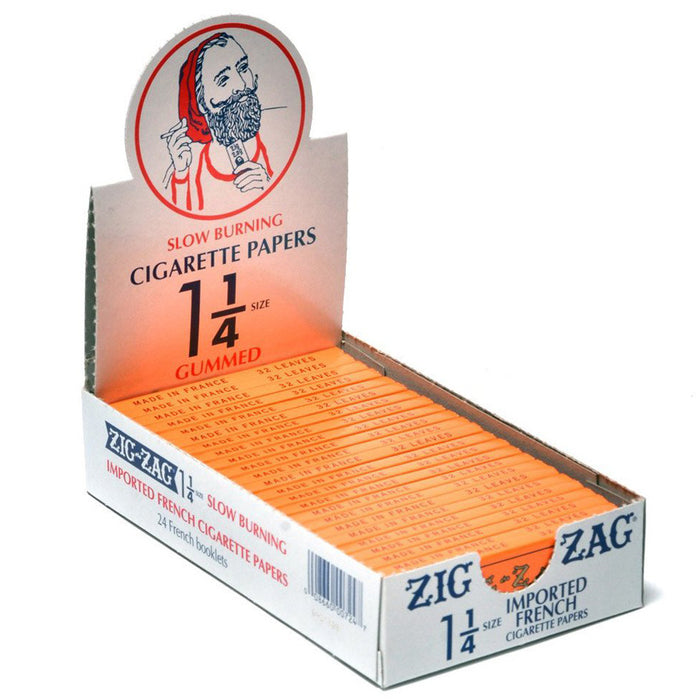 ZIG-ZAG FRENCH CIGARETTE PAPERS 1 1/4 (24 PACKETS)