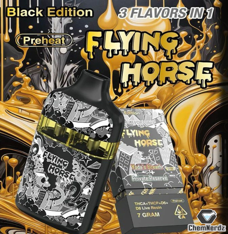 FLYING HORSE BLACK EDITION THCA+ THCP + D6 + D8 LIVE RESIN 5CT/DISPLAY