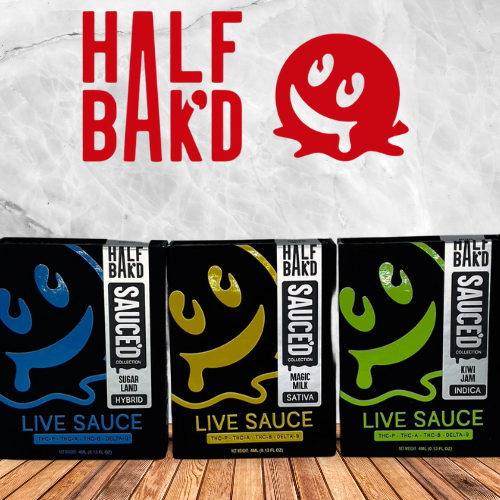 HALF BAK'D LIVE SAUCED COLLECTION THCA 4G DISPOSABLE