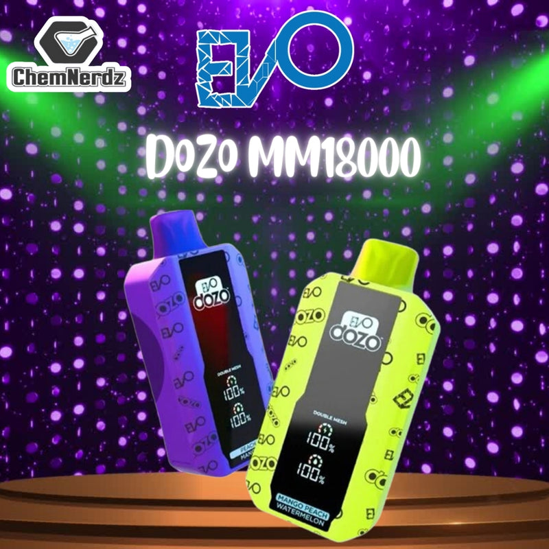 EVO DOZO MM18000 PUFFS RECHARGEABLE DISPOSABLE 5CT/DISPLAY