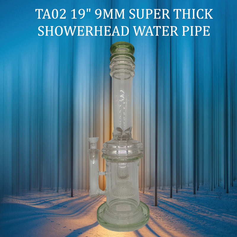 TA02 19" 9MM SUPER THICK SHOWERHEAD WATER PIPE 1CT