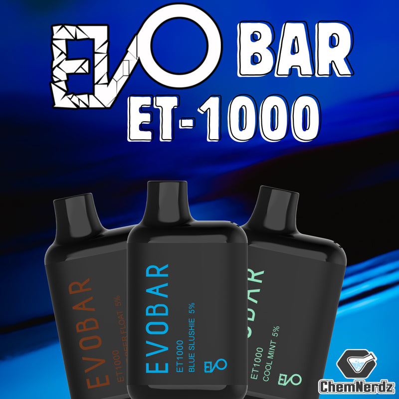 EVO BAR 5% BLACK EDITION 1000PUFF DISPOSABLE 10CT/DISPLAY